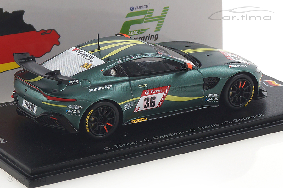 Aston Martin Vantage AMR GT4 24h Nürburgring 2019 Turner/Goodwin/Gebhardt Spark 1:43 SG539