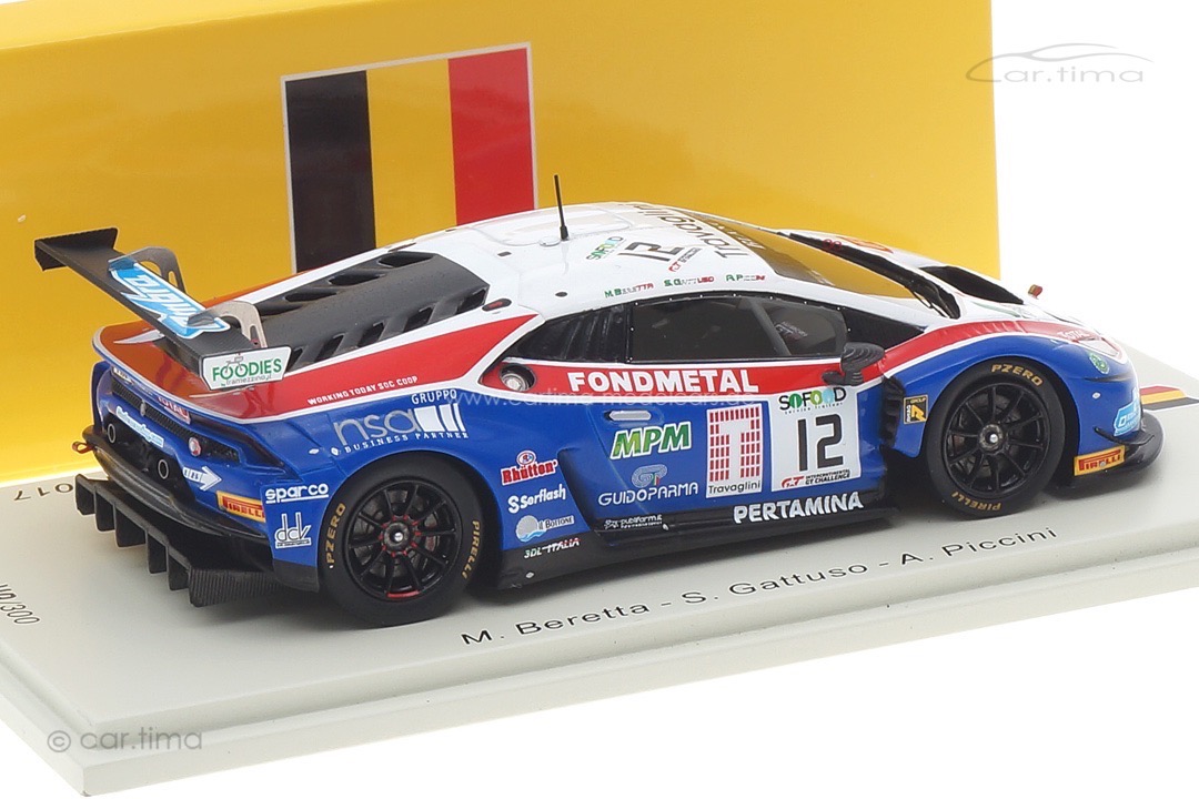 Lamborghini Huracán GT3 24h Spa 2017 Beretta/Gattuso/Piccini Spark 1:43 SB295