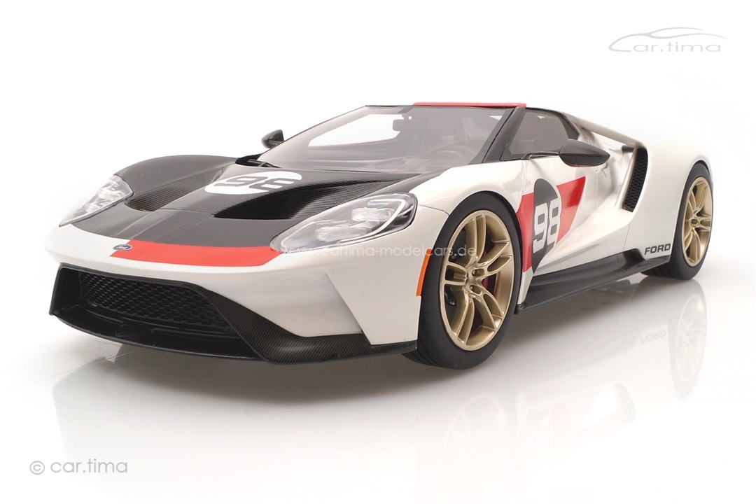 Ford GT Coupe 2021 Heritage Edition #98 white/black TopSpeed 1:18 TS0317