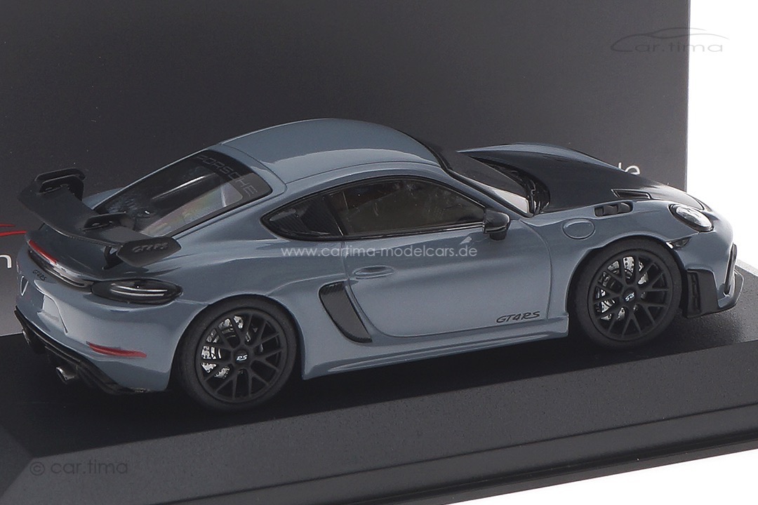 Porsche 718 Cayman GT4 RS Arktikgrau/Rad schwarz Minichamps car.tima CUSTOMIZED 1:43