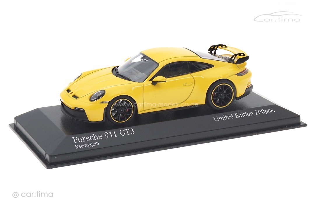 Porsche 911 (992) GT3 Racinggelb/Rad schwarz Minichamps 1:43 413069207