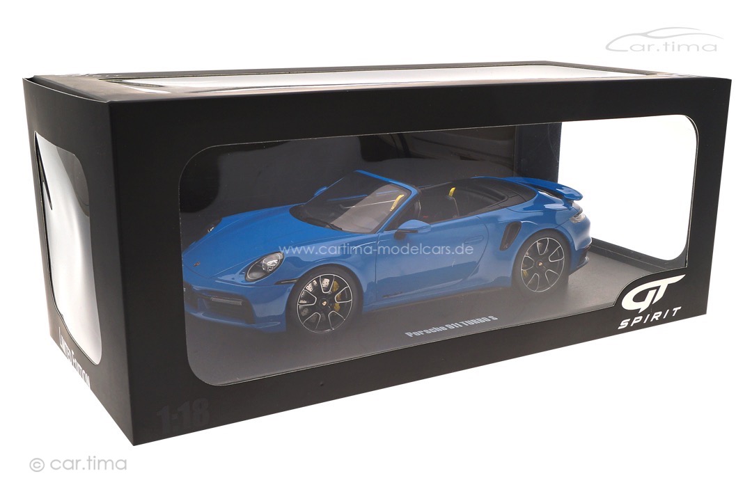 Porsche 911 (992) Turbo S Cabriolet Sharkblue GT Spirit 1:18 GT441