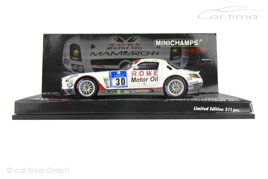 Mercedes-Benz SLS AMG GT3 24h Nürburgring 2011 Hahne/Kaffer/Mamerow Minichamps 1:43 437110330